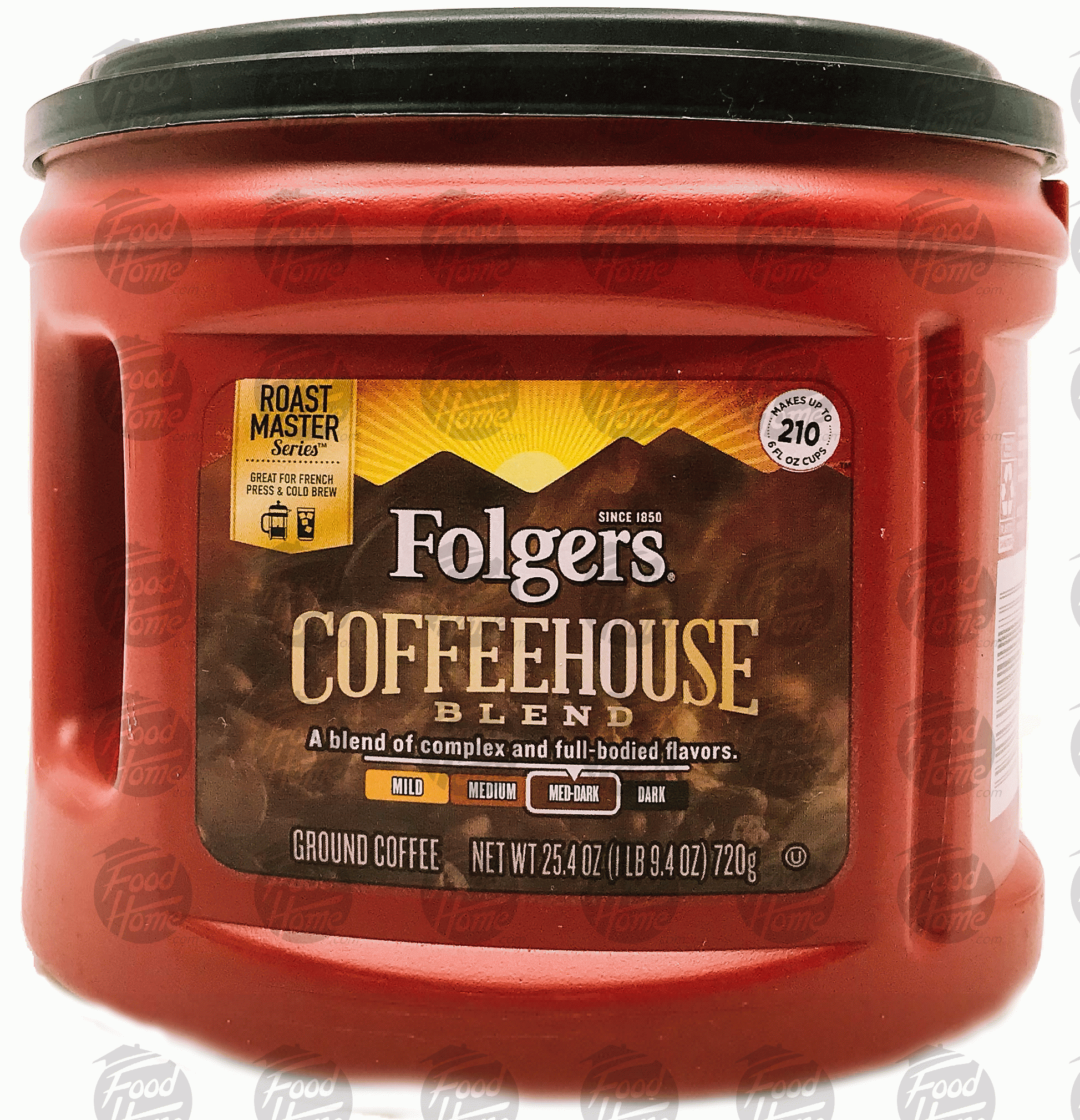 Folgers  coffeehouse blend medium dark roast ground coffee, plastic tub Full-Size Picture